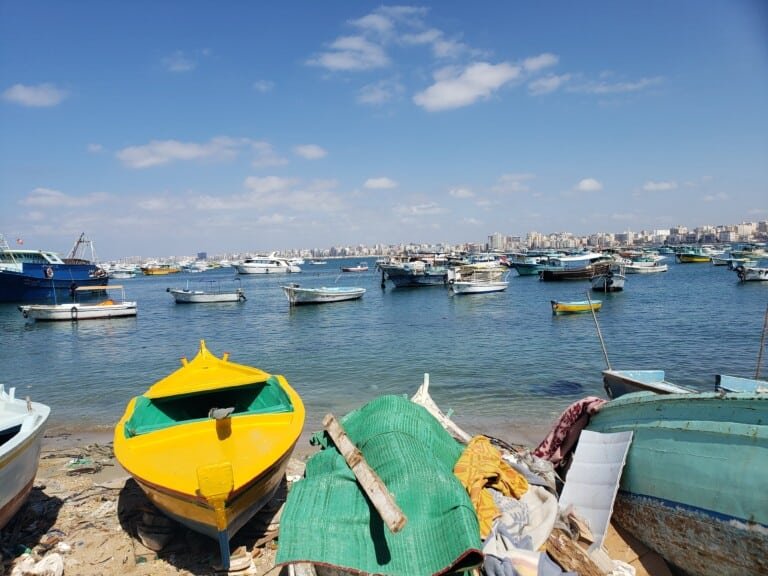 Alexandria sea view at yhe Qaitbay Fortress Egypt