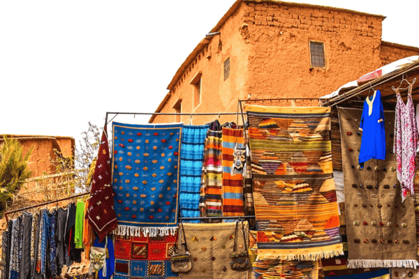 Colorful Ait Ben Haddou shop in ouarzazate