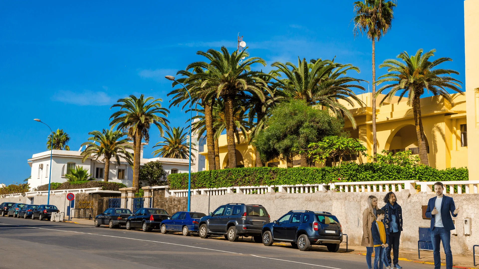 A tour guide and travelres in Casablanca Morocco