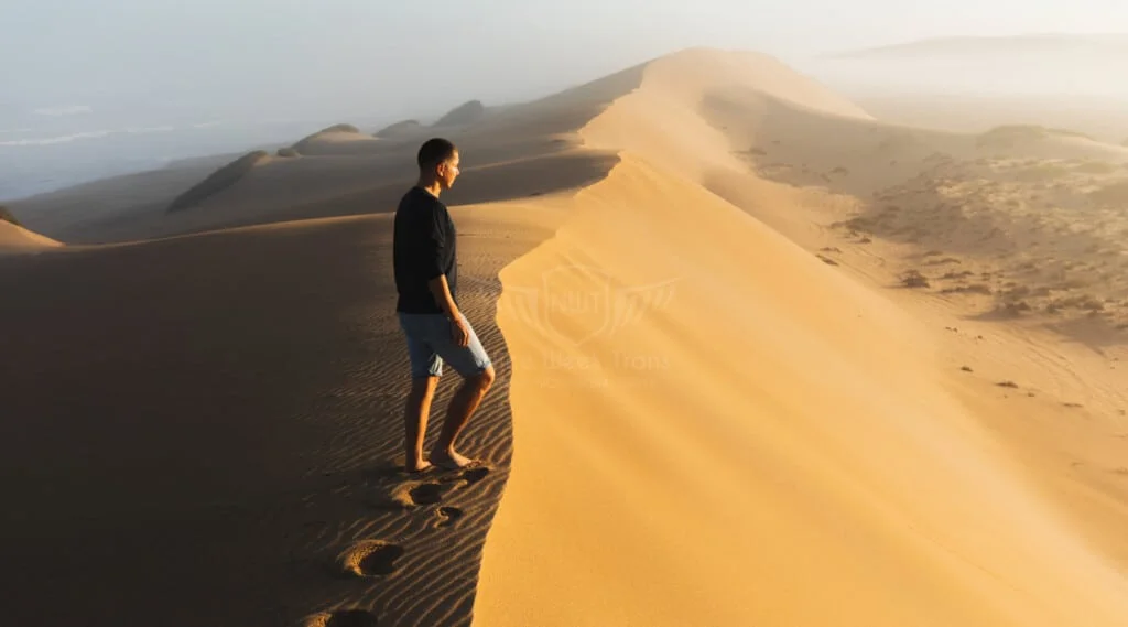 Beautiful Warm Sun Light at Sahara Desert, Merzouga