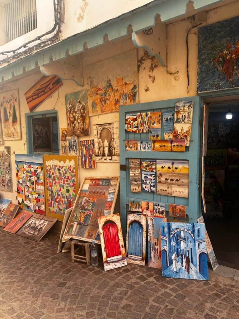 Typical art shop at Essaouira, Morocco