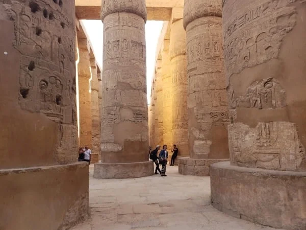 Tourist walking around Karnax Temple