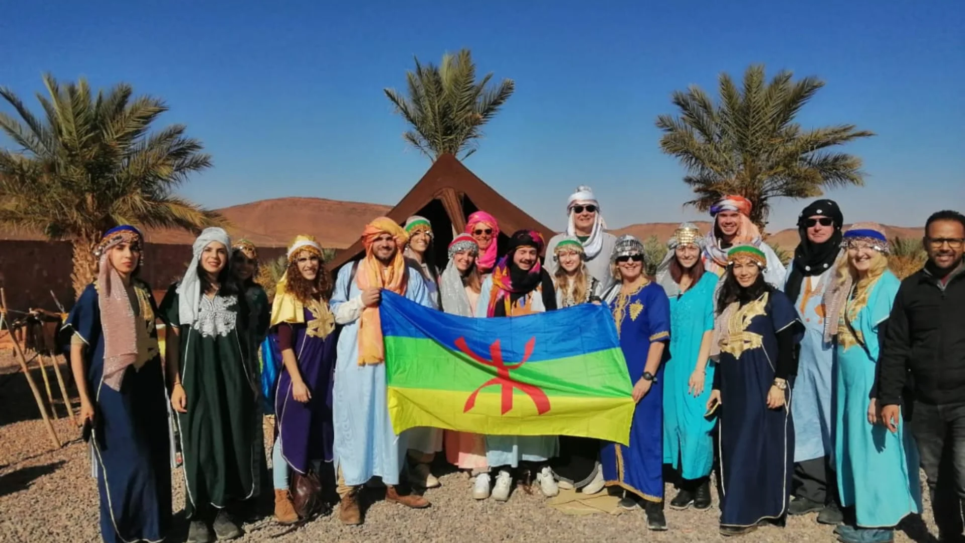 Tourist at the Marrakech's Palmeraie trip