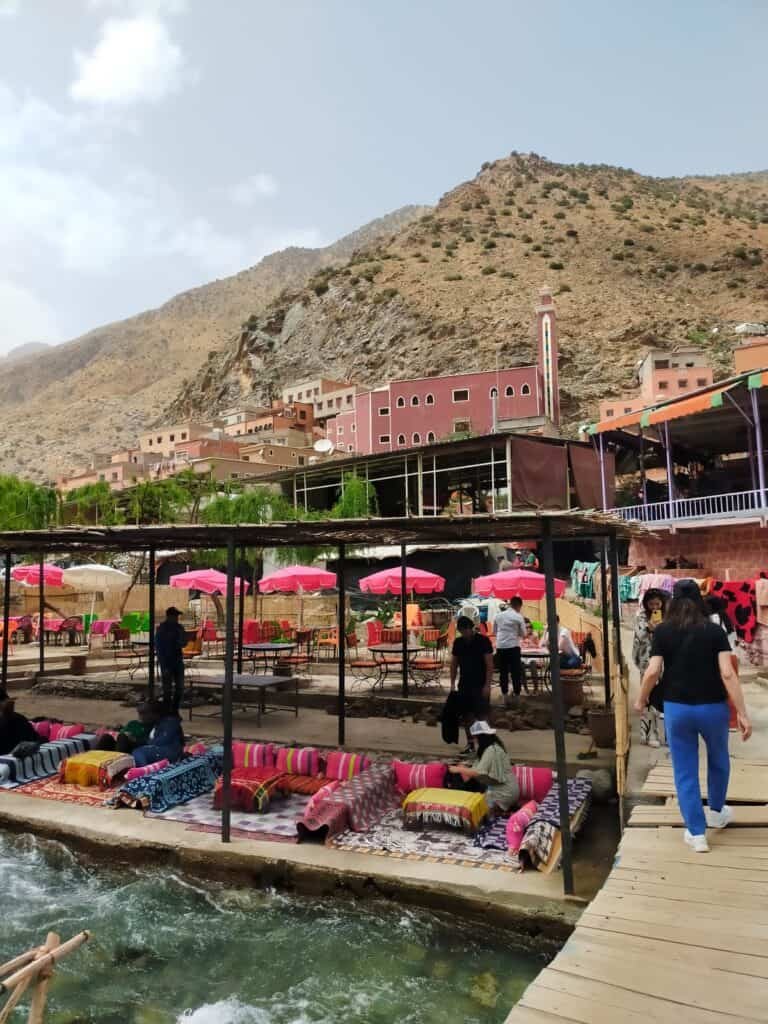 Tourist at The Ourika Valley near Marrakech, Morocco