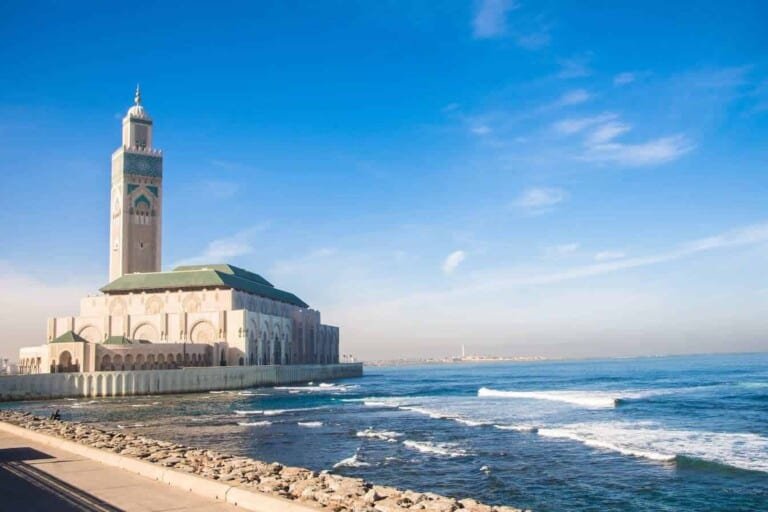 Stunning view Hassan II Mosque Casablanca Morocco