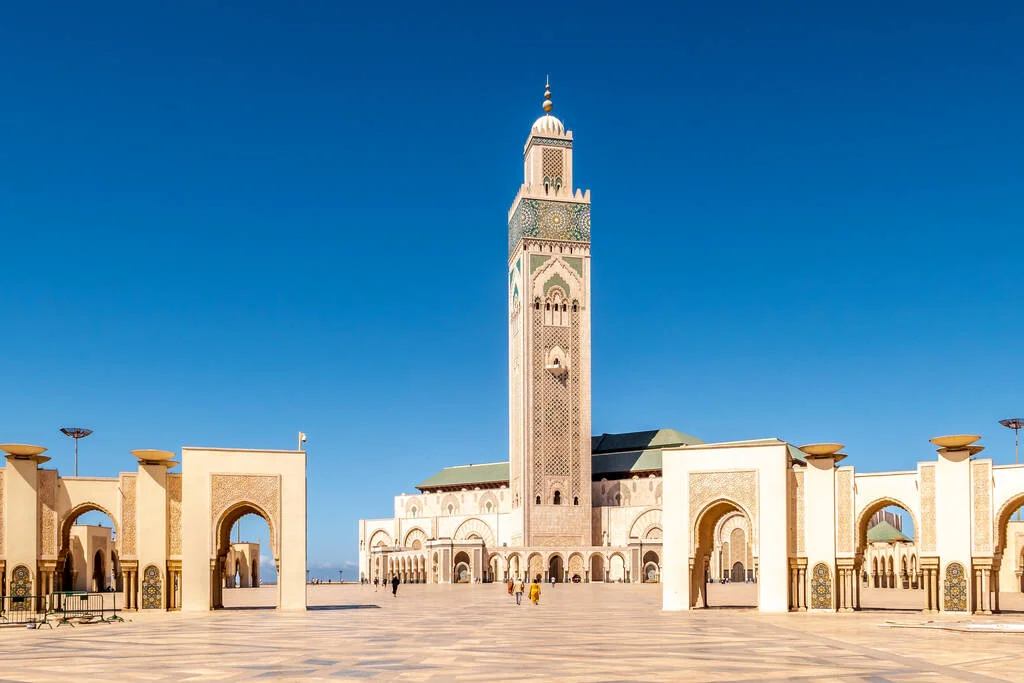 View of The Complex of Hasan II Mosque in Casablnca Morocco